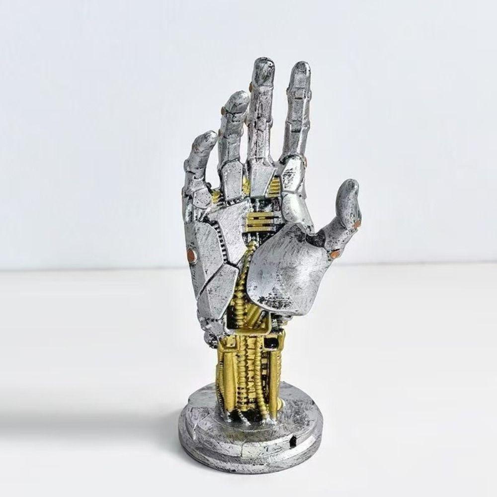 Sensory Toy Simulated Robot Hand Sculpture Model Mechanical Hand Staute  Halloween Holiday