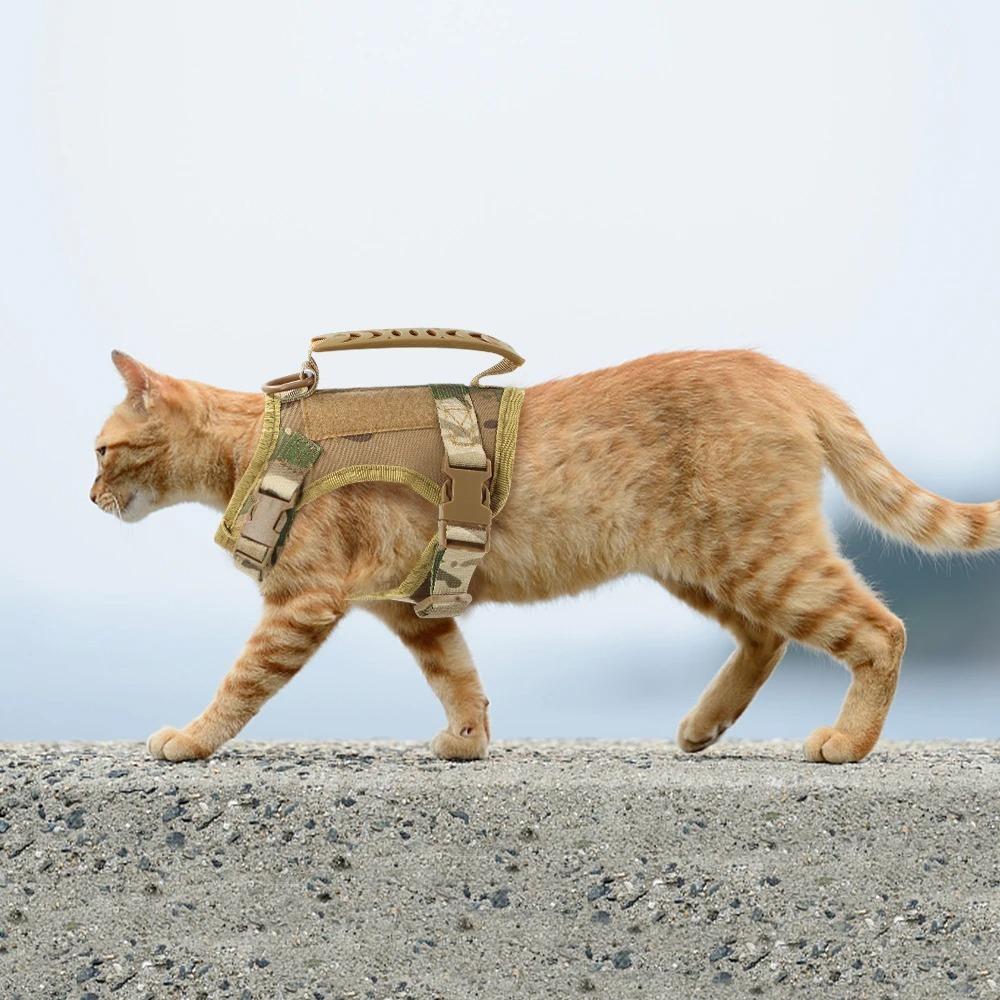Light Weight Cat Harness with Handle Small Dogs Harnesses Kitten Vest for Walking Working Training