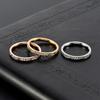 2mm Dainty Full CZ Stackable Rings for Women Stainless Steel Jewelry Gift Elegant Minimalist Adjustable Band