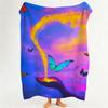 Art B Beautiful c color Throw Flannel Throw Blanket Suitable for Sofa Living Room Bedroom