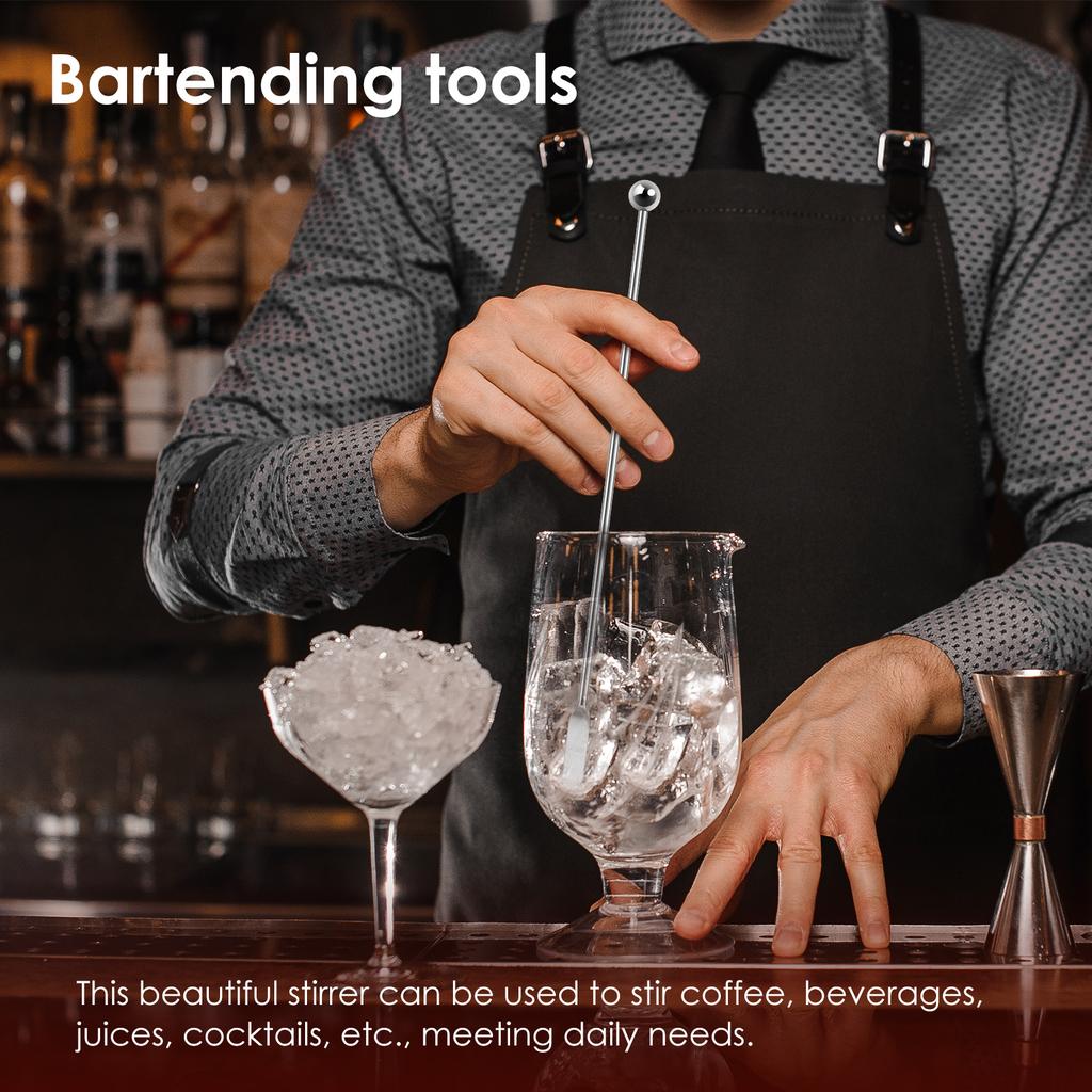 20Pcs Stainless Steel Coffee Stir Sticks Reusable Stainless Steel Cocktail Sticks Practical Stainless Steel Beverage Stirrers