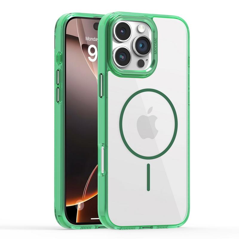 Прозрачный магнитный чехол Magsafe для iPhone 16 Pro Max 15 Pro 14 13 12 11 с металлической оправой линзы, прозрачный противоударный чехол для телефона с мягким краем