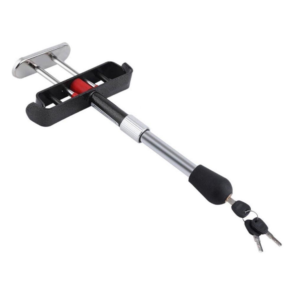 Автомобильный противоугонный замок Выдвижной ножной педальный замок сцепления Сверхпрочный замок педали тормоза с 3 ключами для легкового автомобиля, грузовика, внедорожника, фургона