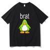 Brat Club Penguin T-shirt Women's Casual Loose Charli XcX Brat Its Completely Different But Still Brat T-shirt Cute T-shirt