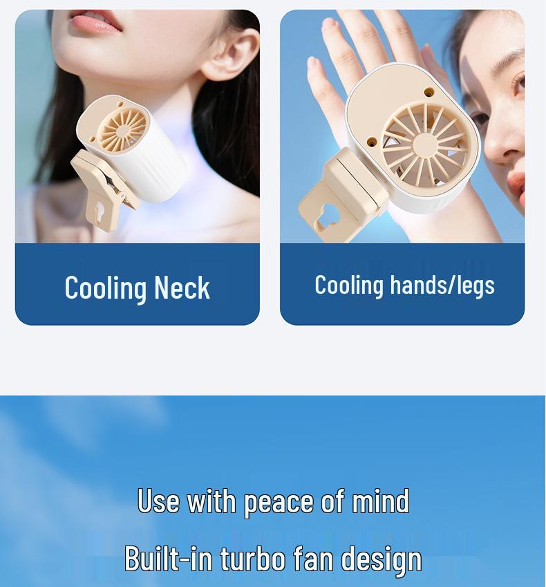 Portable Clip-On Fan with Ice Pack and 199-Speed Settings