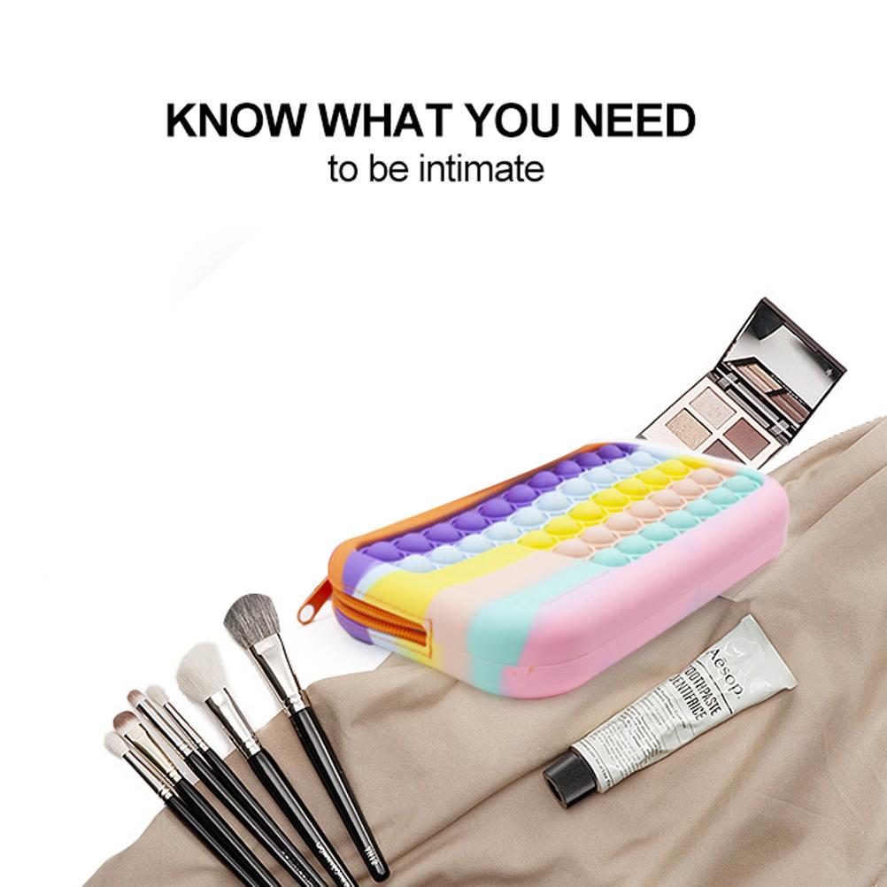 Пенал для карандашей с пупырками, сенсорная силиконовая игрушка, сумка для хранения канцелярских принадлежностей, игрушка для снятия стресса для детей, студентов, подарки