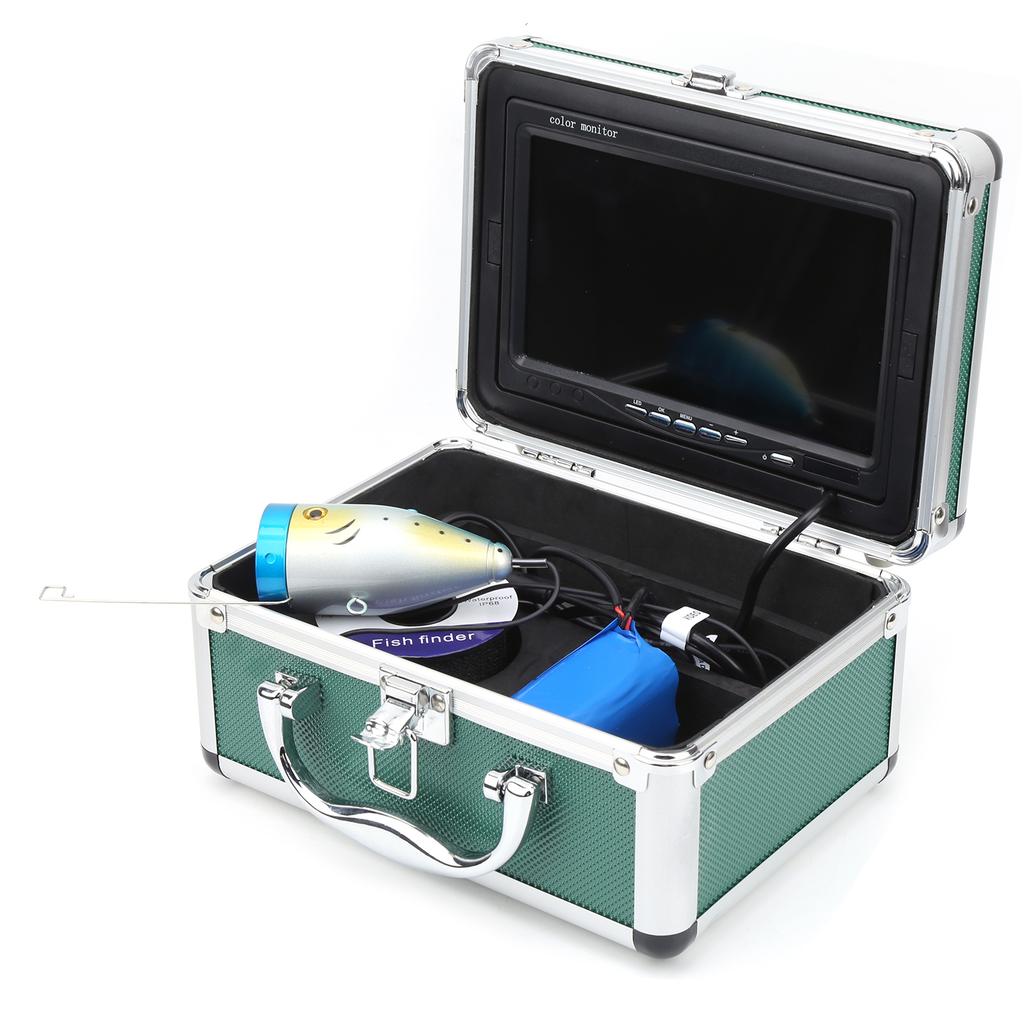 7in TFT 24 Lights 1200TVL Underwater Camera Fish Finder IP68 Waterproof 30m Cable Night View