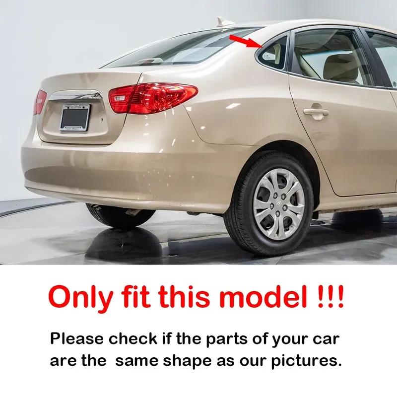 Для Hyundai Elantra 2007-2010 Пластик ABS Накладка-жалюзи на заднее боковое стекло Боковой вентиляционный люк Декоративная накладка Автомобильные аксессуары на клейкой основе