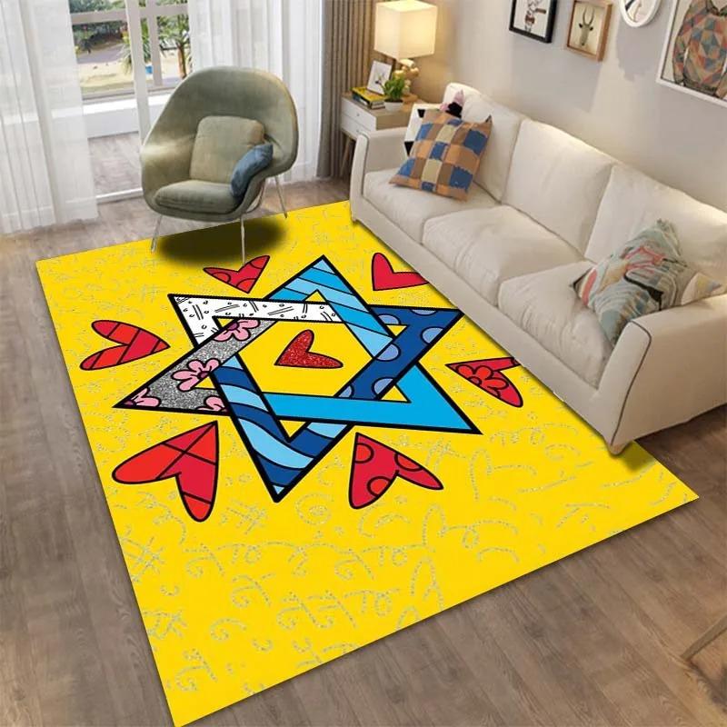 Six Pointed Star David Star Pattern Carpet for Bedroom Rug Bedroom Home Decor Living Room Rug Mat Gift Rug Home Rugs for Bedro