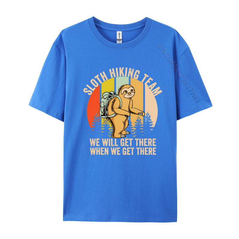 Retro Sloth Hiking Team Well Get There TShirt Unisex Rife Normal Tops Tees Cotton T Shirts Gift For Mom