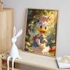 Disney Дональд Дак лесные солнечные цветы масляная живопись ручная роспись набор для творчества мозаика сделай сам домашний декор подарок