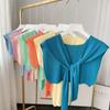 Air-conditioned Room Shawll Knitted Shawl Cross Shawll Blouse Shoulders Scarf Fake Collar Cape