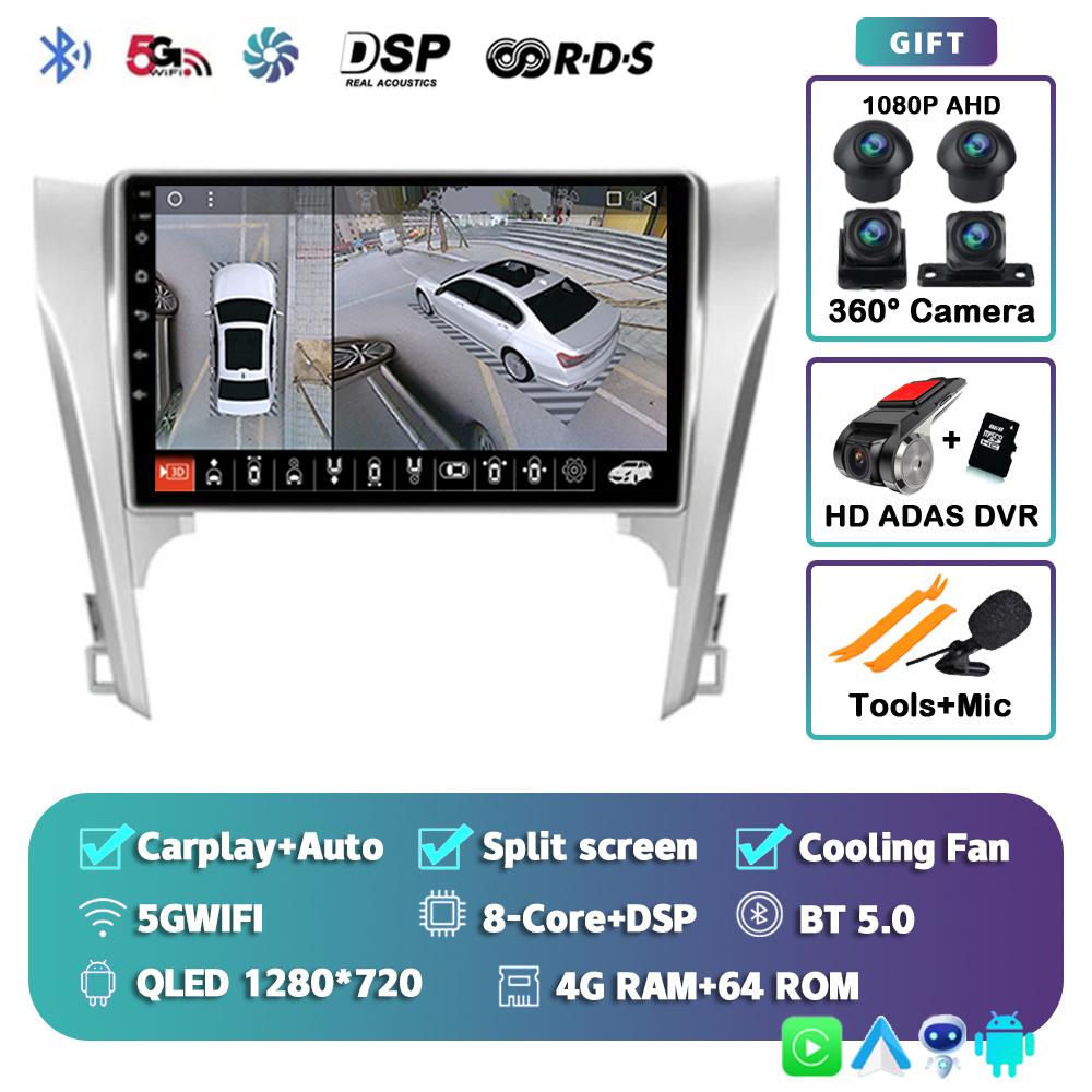 Android 14 Carplay Auto для Toyota Camry 7 XV 50 55 2011-2014 Автомобильный Радио Мультимедиа Видео Плеер Навигация Стерео GPS Нет 2din 4G