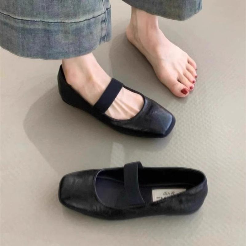 Одиночные туфли женские Xiaoxiangfeng балетки весна 2025 новые женские туфли Mary Jane с квадратной головкой женские туфли вечерний бриз нежные туфли
