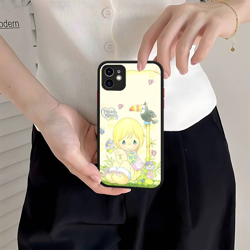 Precious Moments Милый Для IPhone Air 16 15 14 Plus 13 12 11 Pro Max Матовый Чехол Гелевый Ударопрочный Чехол для Телефона