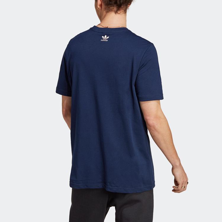 Adidas Originals Graphics Archive Tee Letter Logo Print Sports Short Sleeve T-shirt Men Tops Deep-Indigo IC5764