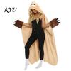 Funny Animal Costume Cape Wearable Blanket Hoodie, Women Cute Plush Hooded Cape, Soft Cozy Throw with Hood Sloth Highland Cow Penguin for Cosplay,