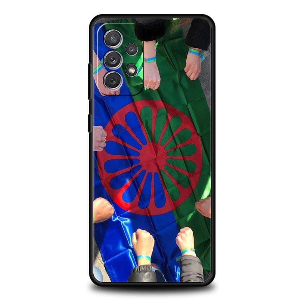 Чехол Для Samsung Galaxy A15 A13 A51 A71 A41 A31 A21S A03S A05 A35 A55 A23 A25 A33 A53 A73 5G Флаг Цыган Синти и Рома Чехол
