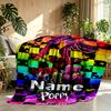 Custom Name Personalized Poppy Playtime Print Blanket, Home Decor, Bedroom, Sofa, Camping, Couch, Gifts for Birthday Christmas
