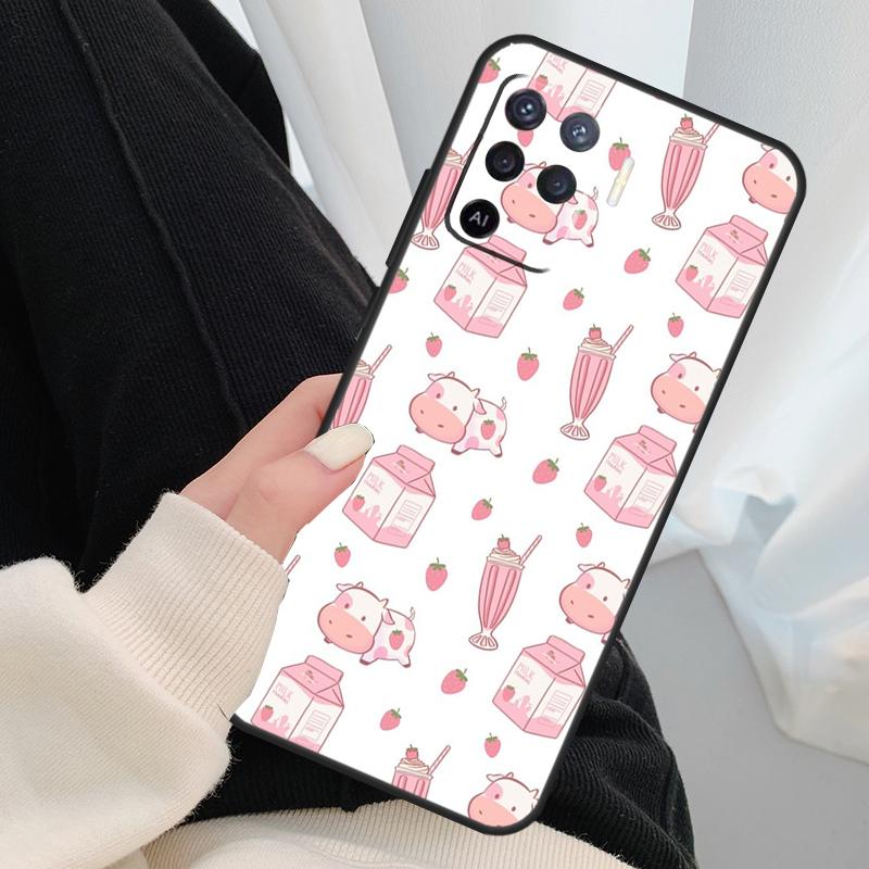 Милый кейс «Клубничное молоко» для Oppo A18 A38 A58 A78 A98 A80 A60 A40 A96 A76 A16 A94 A74 A54 A15 A17 A57 A77 A5 Pro