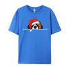 St. Bernard Dog Christmas T-Shirts Manga T Shirt Graphic Men Tops Tees Santa Hat T-Shirts Christmas T-Shirt Cotton