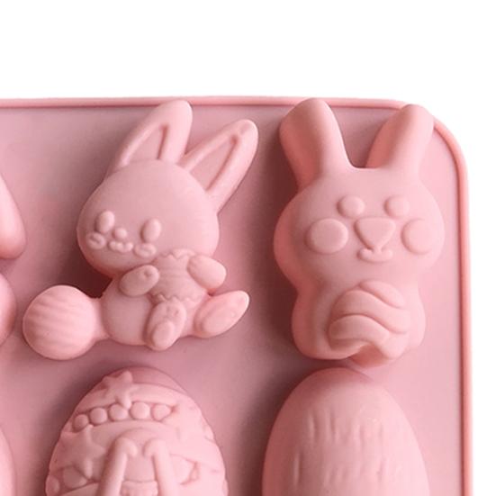 Силиконовая форма для пасхального кролика, 3D форма для яиц, шоколада, пищевая форма, не содержащая бисфенола А, термостойкая форма для желейного пудинга