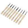 9PCS Crochet Hooks DIY Handcraft Ergonomic Crochet Needle with Wooden Handle for Crochet Lover for