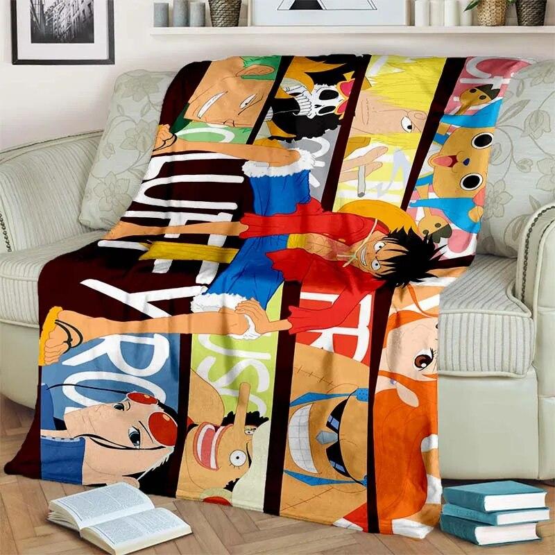 Цельное легкое фланелевое одеяло из японского аниме, универсальное одеяло для праздничного подарка, теплые и мягкие одеяла на все сезоны