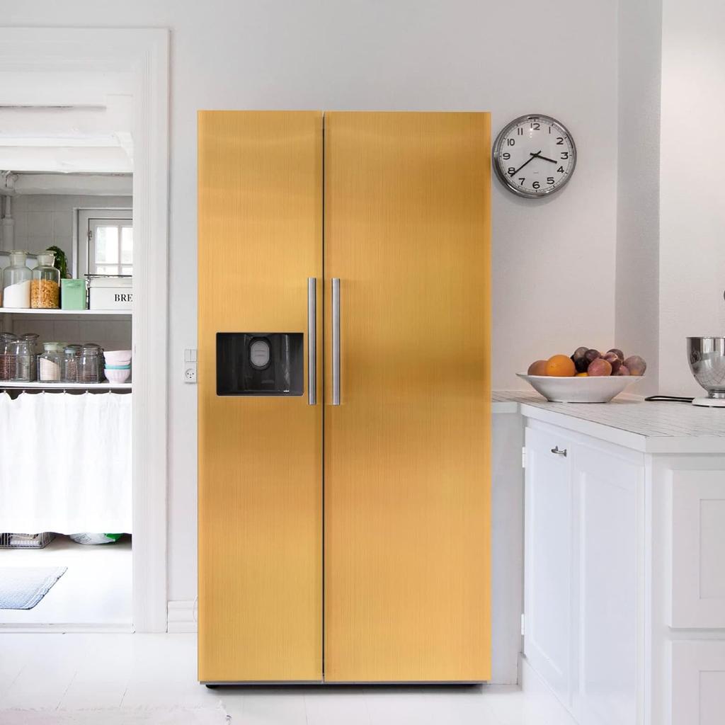 Металлический стиль Обои Декоративная самоклеящаяся пленка Матовый серебристый/золотистый Контактная бумага ПВХ Водонепроницаемая Наклейка для бытовой техники DIY