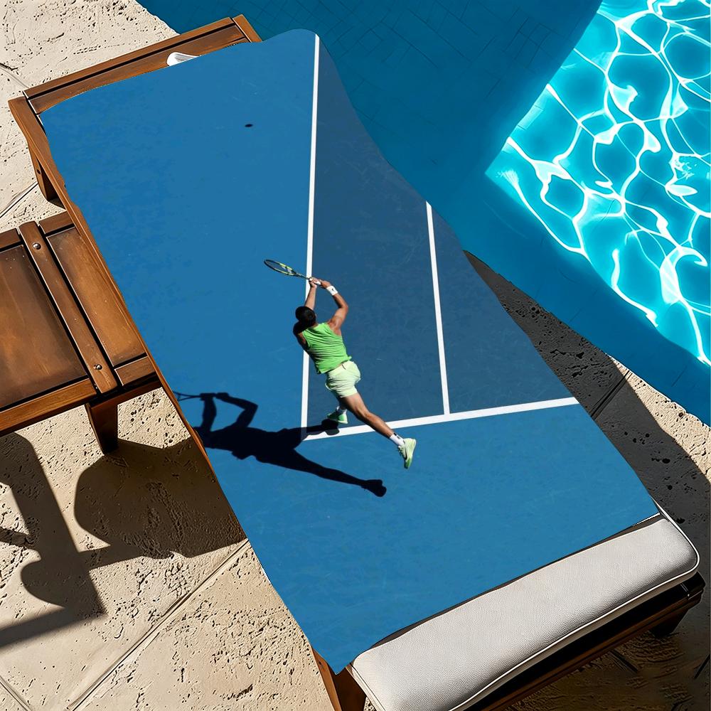 Tennis Us Open Towel Microfiber Beach Towel, Quick-Dry, Sand-Free, Ultra-Fine Fiber, Super Soft.