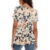Women's Fashion Casual Printed Round Neck Short Sleeved T-Shirt Top T-Shirt Top Top