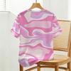 Women's Light European Abstract Series Short Sleeve T-Shirt,Soft Breathable Summer Casual Daily Loungewear