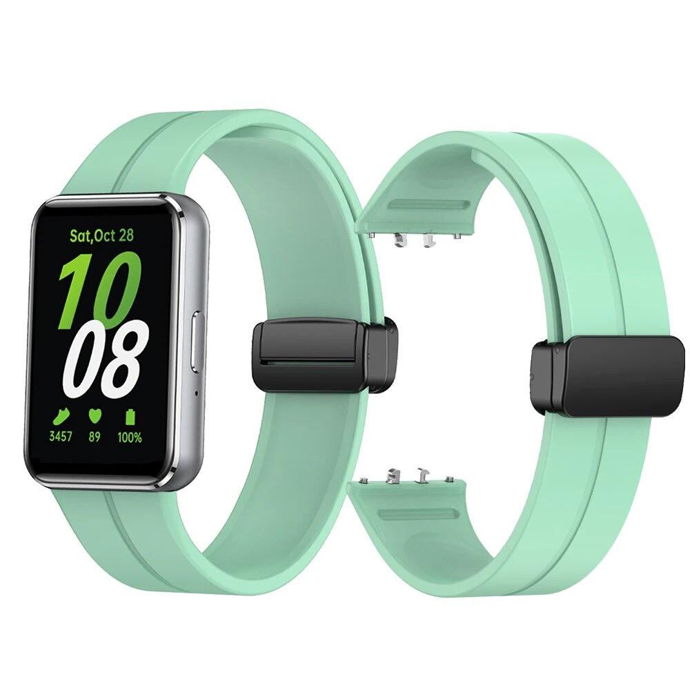 Новый силиконовый ремешок для Samsung Galaxy Fit3 с магнитной пряжкой, спортивный браслет