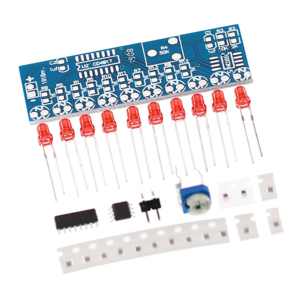 DIY светодиодный мигающий световой комплект NE555 CD4017 электронный комплект светодиодный эффект текущей воды набор для практики пайки SMD