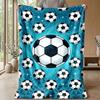 Soccer Ball with Water Splash Theme blanket Lightweight Warm Flannel Blanket Decorative Throw Blanket for Home Decoration