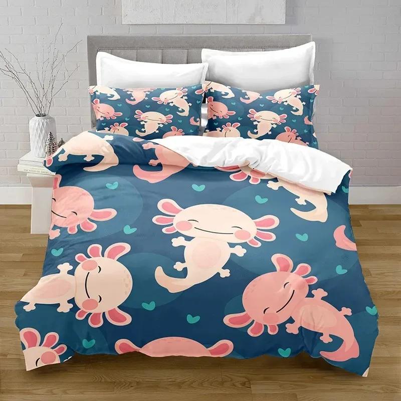 New Cartoon Ocean Fish Duvet Cover Marine Theme Bedding Set Twin Decor Microfiber Sea Underwater World Comforter Cover