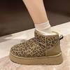 Модные зимние сапоги для женщин, хлопковые с леопардовым принтом, увеличивающие рост, в стиле ретро, женская обувь, нескользящие, по акции, New Rock, для горячей работы