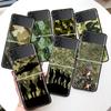 Камуфляжный военный чехол для телефона Samsung Galaxy Z Flip 5 4 3 5G, черный твердый чехол ZFlip 5 4 3, роскошный противоударный чехол-бампер