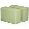 PROIRON Yoga Blocks, Set of 2, Stretching Blocks, High-Density EVA, Popular, Moisture-Resistant, 23*15*7.5cm (Matcha Green)
