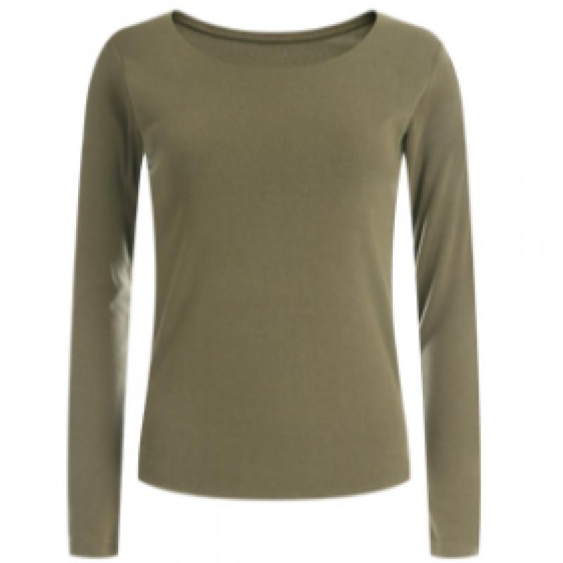 Shop Women Long Sleeve Round T shirT Black Dai Wsh 12128