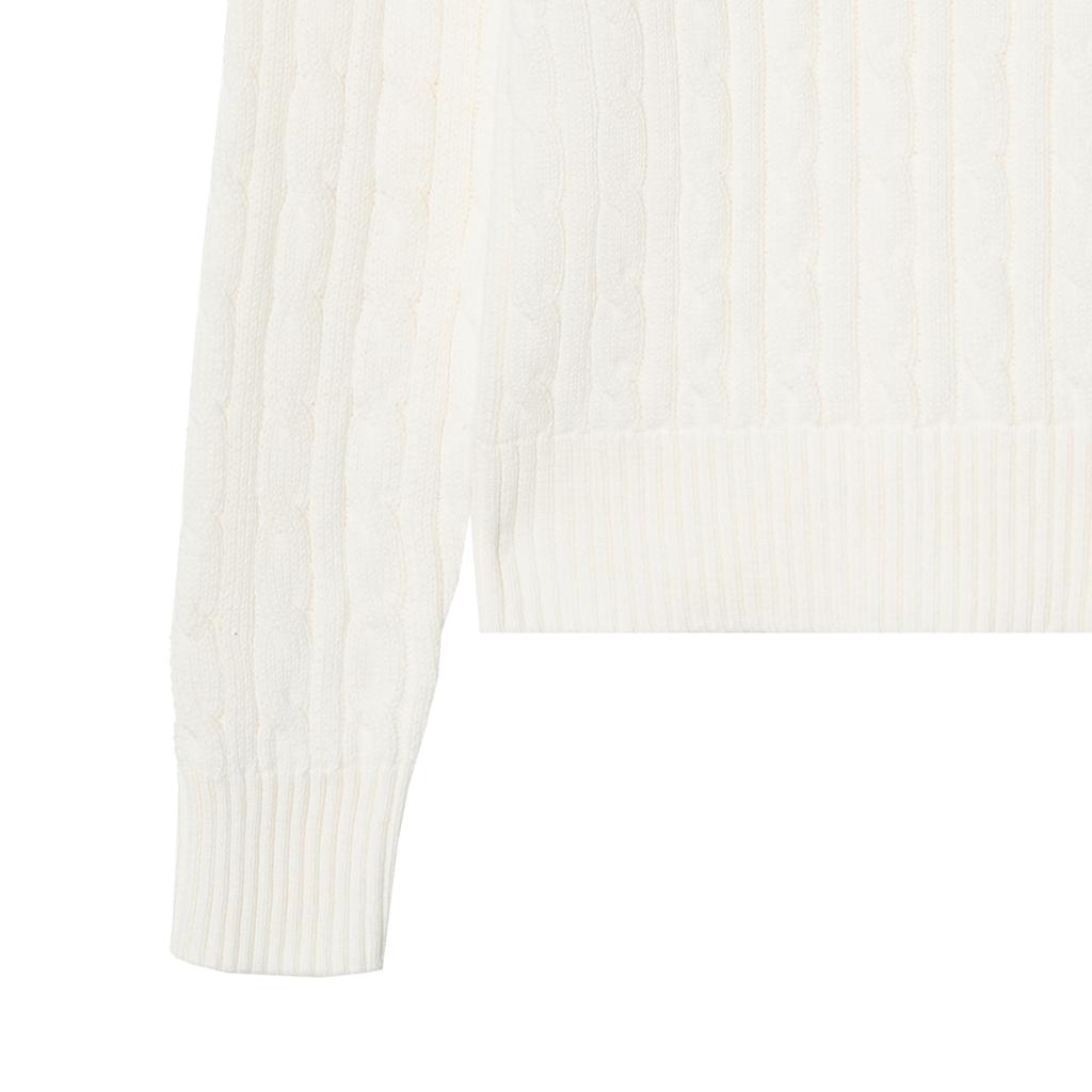 Свитер Polo Ralph Lauren Ss25 Однотонный С круглым вырезом Длинный рукав Вязаный Детские топы Белый 313901316-011
