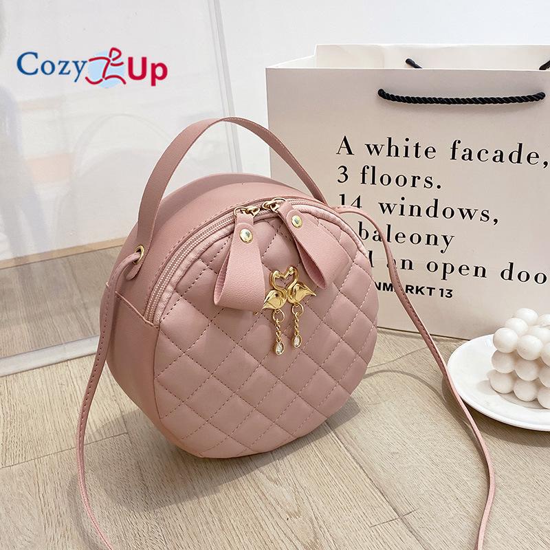 Маленькая круглая сумка Cosy Up, дамская сумочка, женская сумка с ромбовидной сеткой, маленькая сумка с вышивкой