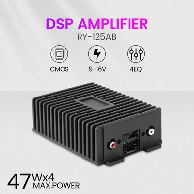 Усилитель DSP, автомобильный радиоприемник, стерео 4x47 Вт для Android, автозвук, высокая мощность, улучшение звука, комплект регулировки басов сабвуфера