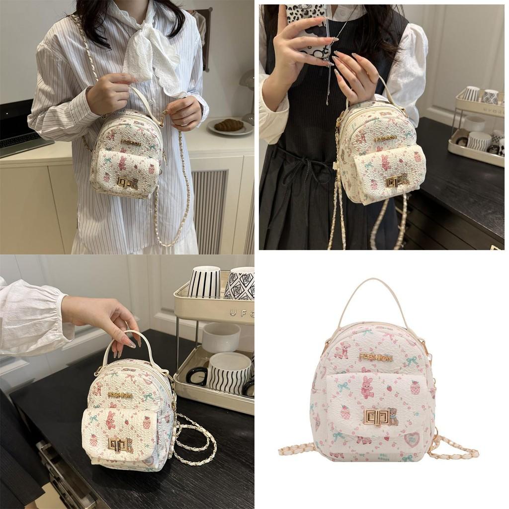 Rabbit Pattern Shoulder Bag With Soft Material And Inner Phone Pocket For Casual Outings