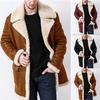 Autumn and Winter Thickened Fur Integrated Men's Coat Imitation Leather Velvet Long Coat European Version Men's Jacket