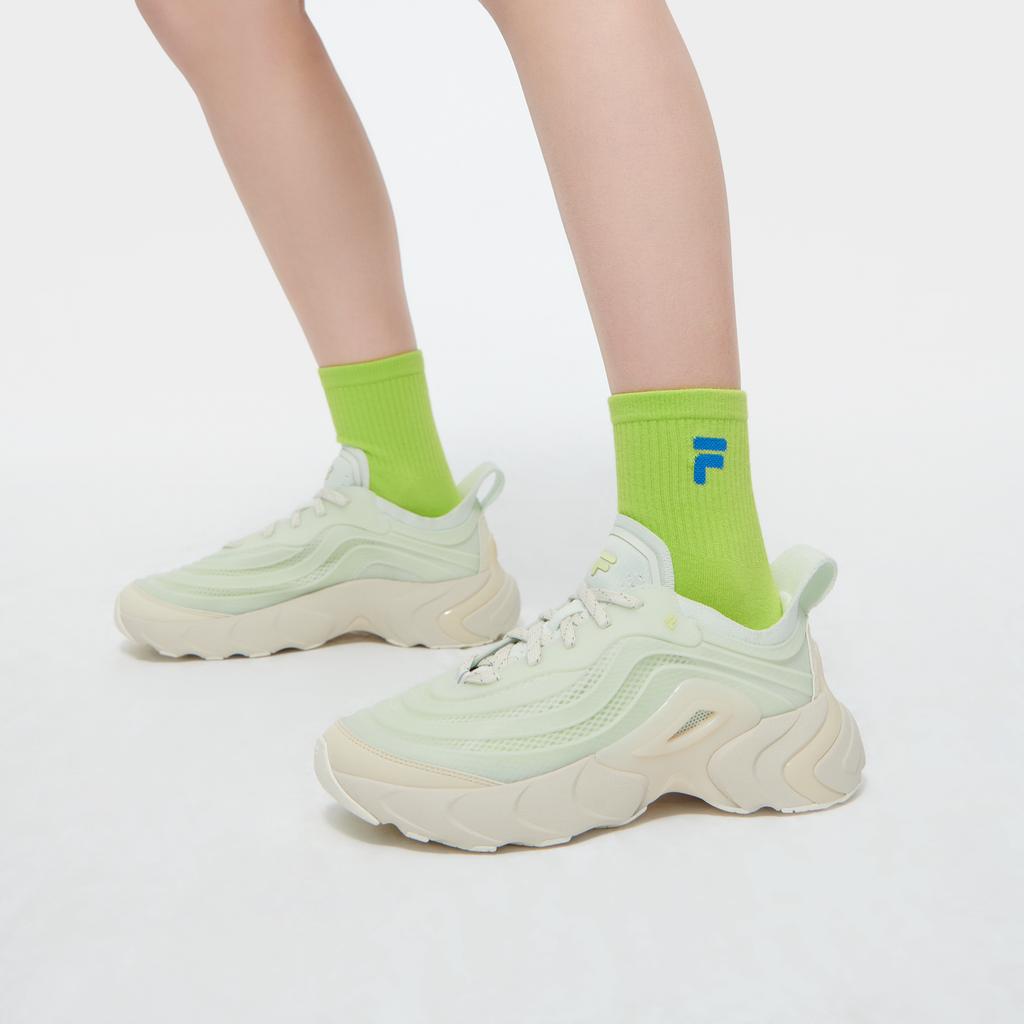 Fila Fusion Ray 4 Модные Повседневные Низкие Кроссовки для Стиля Жизни Женские Белый Зеленый T12W421107FWW