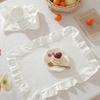 Cotton Afternoon Tea Tableware Mat French-style Table Napkin Ruffled Edge Place Mat  Photography