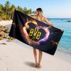Borussia Dortmund Custom Beach Towel, Personalized Name Text Print, Football Logo Soft Quick‑Dry Towel Holiday Gift