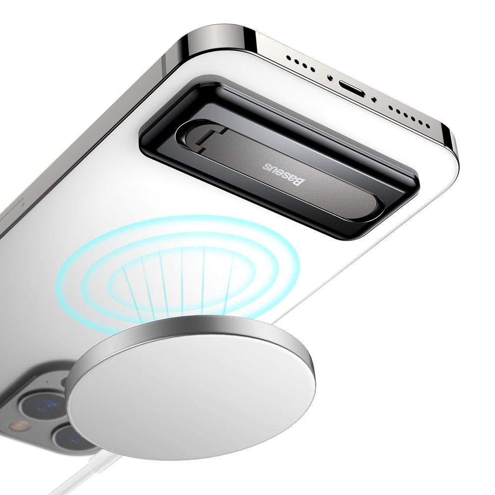 Baseus Black Foldable Phone Holder Stand - Self-Adhesive, Model LUXZ000001