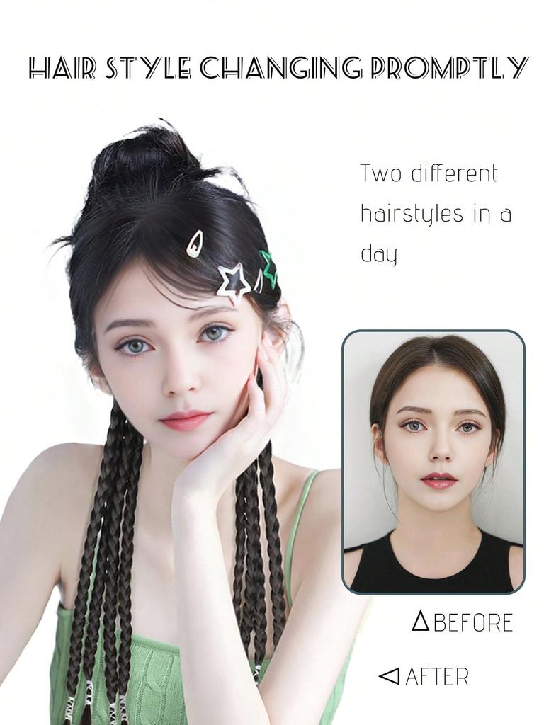 Синтетические волокнистые длинные косички для наращивания волос с резинкой 22 дюйма, боксерские плетеные волосы с небрежным пучком для женщин на каждый день